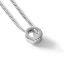 White Ice Sterling Silver Rhodium-plated 18 Inch Diamond Open Circle Necklace with 2 Inch Extender