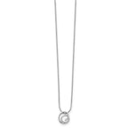White Ice Sterling Silver Rhodium-plated 18 Inch Diamond Swirl Necklace with 2 Inch Extender