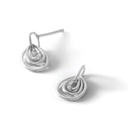White Ice Sterling Silver Rhodium-plated Teardrop Diamond Post Dangle Earrings