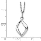 White Ice Sterling Silver Rhodium-plated 18 Inch Diamond Necklace with 2 Inch Extender