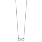 White Ice Sterling Silver Rhodium-plated 18 Inch Diamond Infinity Necklace