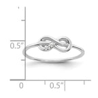 White Ice Sterling Silver Rhodium-plated Diamond Infinity Ring