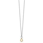 White Ice Sterling Silver Rhodium-plated Gold-tone 18 Inch Diamond Necklace with 2 Inch Extender
