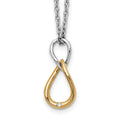 White Ice Sterling Silver Rhodium-plated Gold-tone 18 Inch Diamond Necklace with 2 Inch Extender