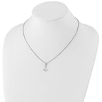 White Ice Sterling Silver Rhodium-plated 18 Inch Diamond Necklace with 2 Inch Extender