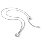 White Ice Sterling Silver Rhodium-plated 18 Inch Diamond Open Oval Necklace with 2 Inch Extender