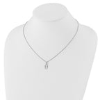 White Ice Sterling Silver Rhodium-plated 18 Inch Diamond Necklace with 2 Inch Extender