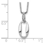 White Ice Sterling Silver Rhodium-plated 18 Inch Diamond Necklace with 2 Inch Extender