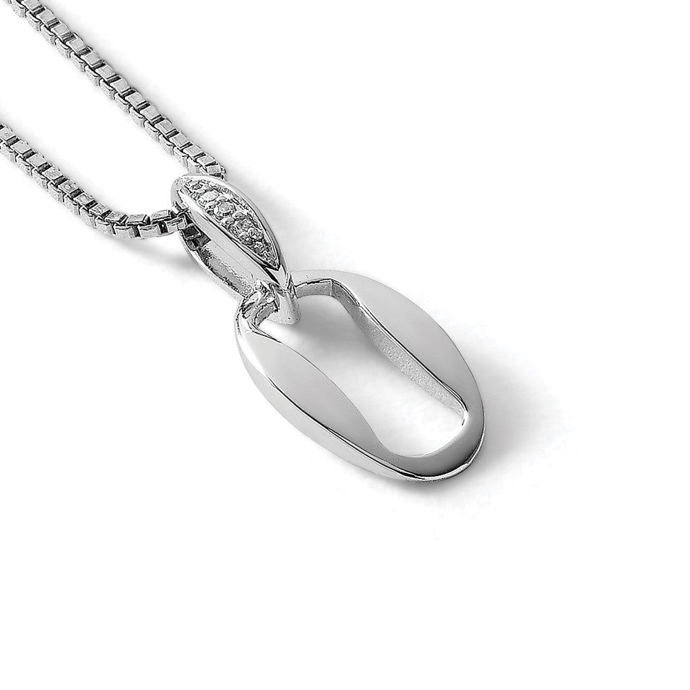 White Ice Sterling Silver Rhodium-plated 18 Inch Diamond Necklace with 2 Inch Extender