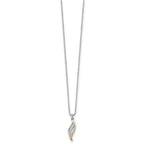 White Ice Sterling Silver Rhodium-plated Gold-tone 18 Inch Diamond Necklace with 2 Inch Extender