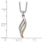 White Ice Sterling Silver Rhodium-plated Gold-tone 18 Inch Diamond Necklace with 2 Inch Extender