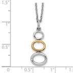 White Ice Sterling Silver Rhodium-plated Gold-tone 18 Inch Diamond Necklace with 2 Inch Extender