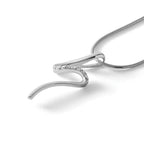 White Ice Sterling Silver Rhodium-plated 18 Inch Diamond S Shaped Necklace with 2 Inch Extender
