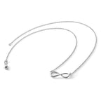 White Ice Sterling Silver Rhodium-plated 16 Inch Diamond Infinity Symbol Necklace
