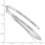 White Ice Sterling Silver Rhodium-plated Diamond Bangle
