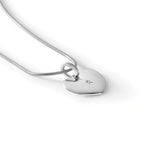 White Ice Sterling Silver Rhodium-plated 18 Inch Diamond Heart Necklace with 2 Inch Extender
