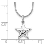 White Ice Sterling Silver Rhodium-plated 18 Inch Diamond Star Necklace with 2 Inch Extender