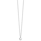 White Ice Sterling Silver Rhodium-plated 18 Inch Diamond Horseshoe Necklace with 2 Inch Extender