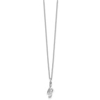 White Ice Sterling Silver Rhodium-plated 18 Inch Diamond Musical Necklace with 2 Inch Extender