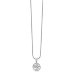 White Ice Sterling Silver Rhodium-plated 18 Inch Diamond Tree Necklace with 2 Inch Extender