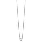 White Ice Sterling Silver Rhodium-plated 18 Inch Diamond Butterfly Necklace with 2 Inch Extender