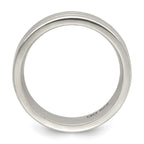 Sterling Silver 6mm Polished Flat Grooved Fancy Band