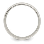Sterling Silver 7mm Polished Domed Double Milgrain Fancy Band