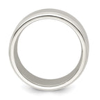 Sterling Silver 6mm Polished Flat Beveled Edge Fancy Band