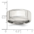 Sterling Silver 6mm Polished Flat Beveled Edge Fancy Band