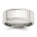 Sterling Silver 6mm Polished Flat Beveled Edge Fancy Band