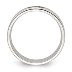 Sterling Silver 6mm Enamel Cross Fancy Band