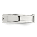 Sterling Silver 6mm Enamel Cross Fancy Band