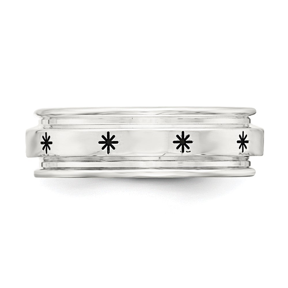 SS 7mm Enamel Fancy Band