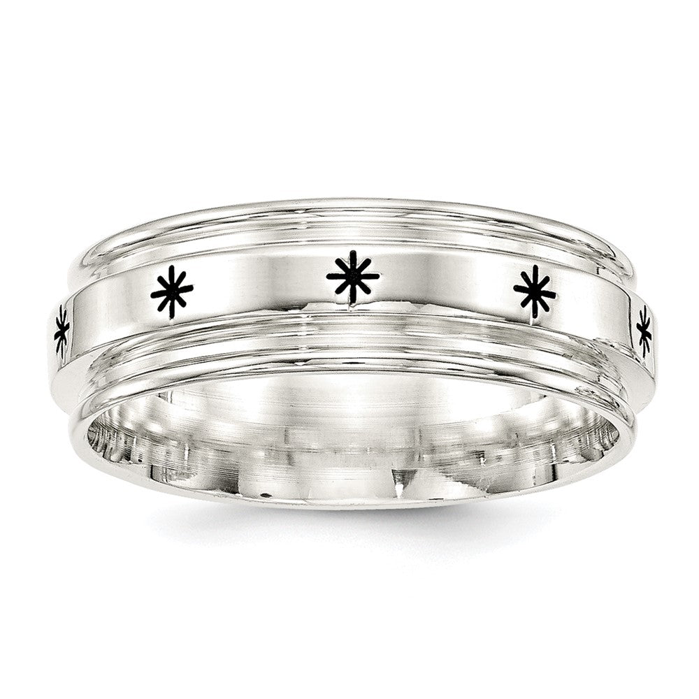SS 7mm Enamel Fancy Band