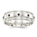 SS 7mm Enamel Fancy Band