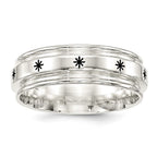 SS 7mm Enamel Fancy Band