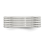 Sterling Silver 7mm Polished 5-Row Fancy Band