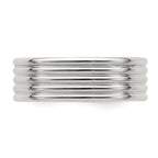 Sterling Silver 7mm Polished 5-Row Fancy Band
