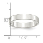 Sterling Silver 4mm Lightweight Flat Band