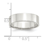 Sterling Silver 6mm Lightweight Flat Band