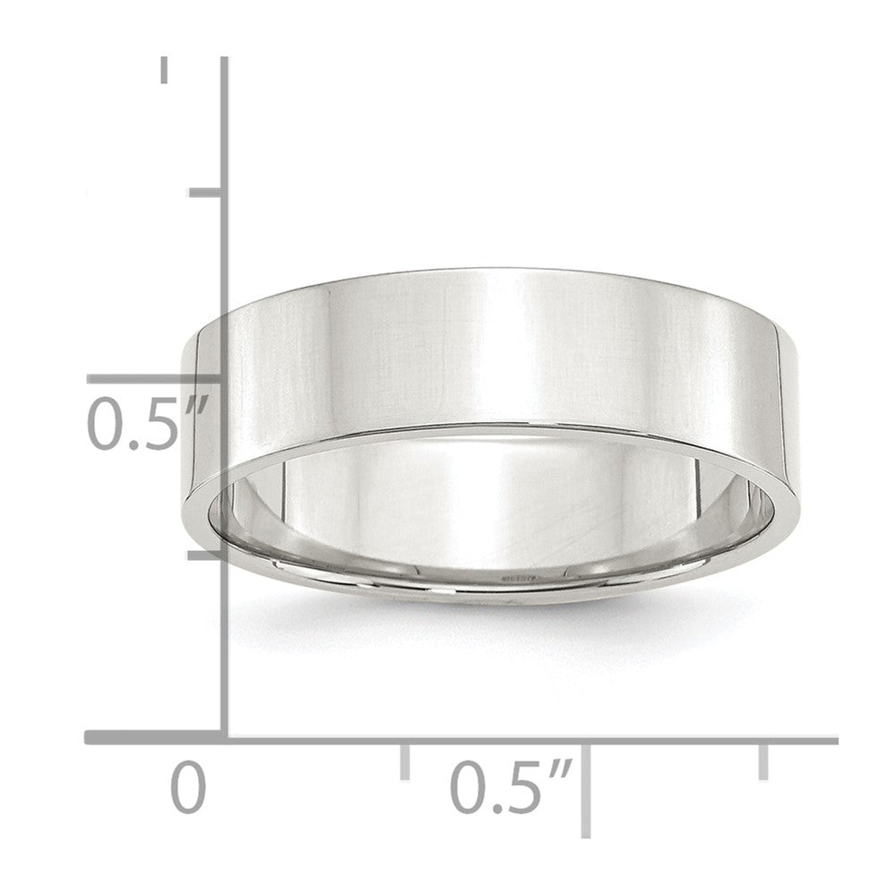 Sterling Silver 6mm Lightweight Flat Band
