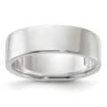 Sterling Silver 6mm Lightweight Flat Band