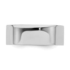 Sterling Silver Rhodium-plated 7mm Flat Band