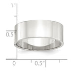 Sterling Silver 8mm Lightweight Flat Band