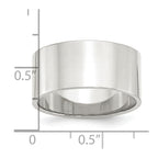 Sterling Silver 10mm Lightweight Flat Band