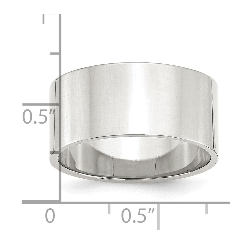 Sterling Silver 10mm Lightweight Flat Band