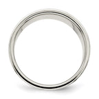 Sterling Silver 12mm Lightweight Flat Band