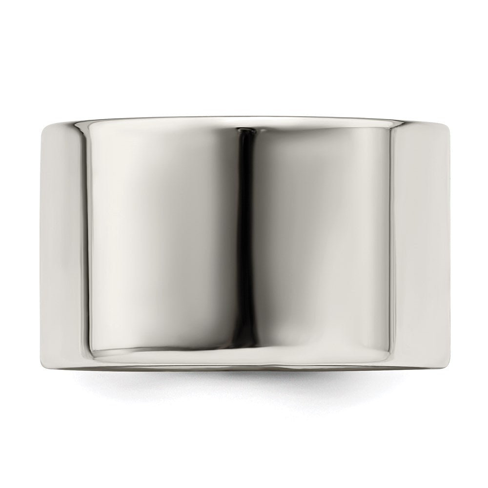 Sterling Silver 12mm Lightweight Flat Band