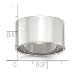 Sterling Silver 12mm Lightweight Flat Band
