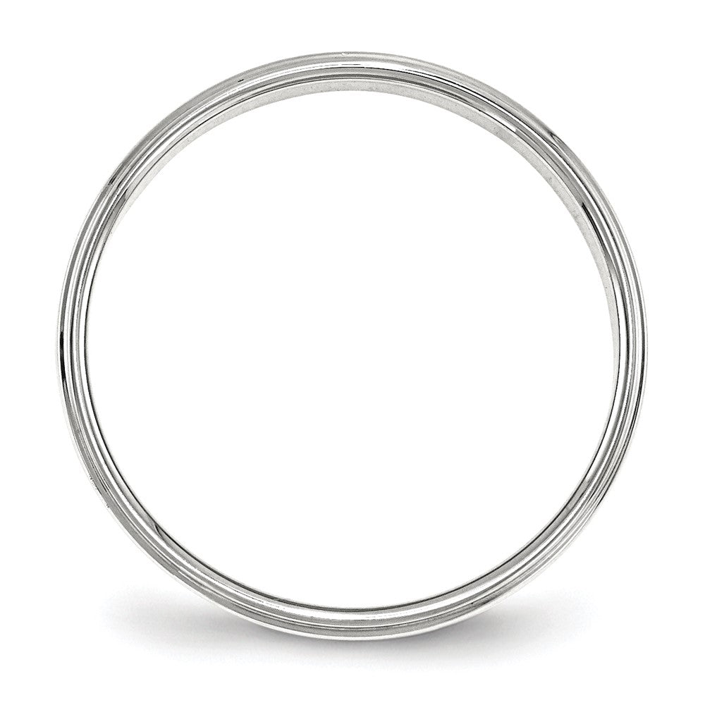 Sterling Silver 4mm Flat with Step Edge Band